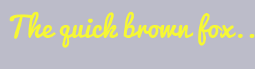 Image with Font Color F5F736 and Background Color BCBCC9